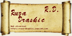 Ruža Draškić vizit kartica
